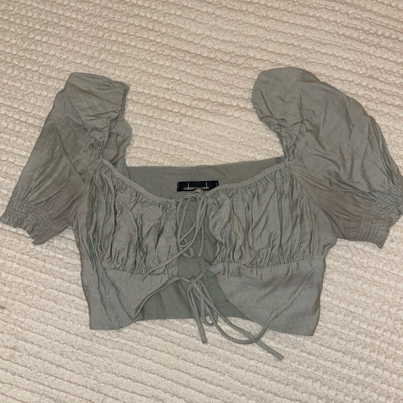 Double Tie Crop Top - Picture 1 of 3